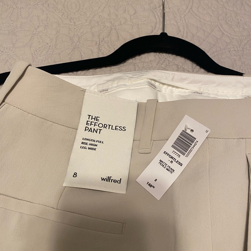 Aritzia Wilfred Effortless Pant in Cream